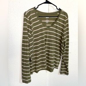 Green striped long sleeve